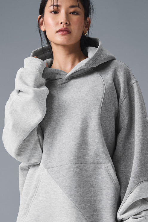 alo Women's Make Waves Hoodie - Athletic Heather Grey Tonal