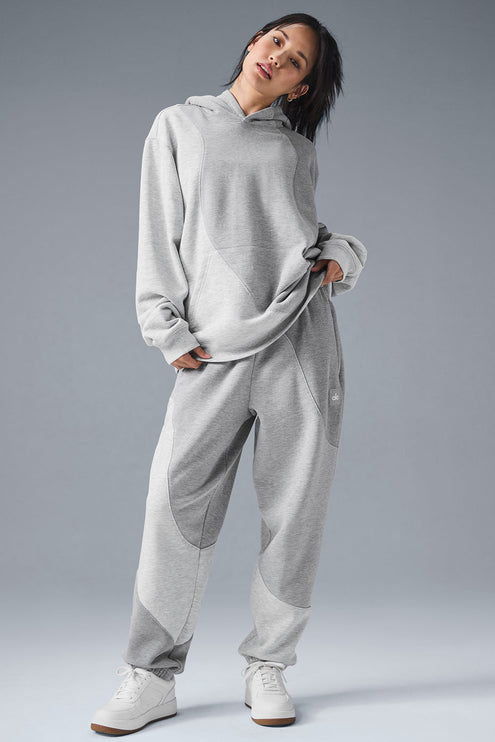 alo Women's Make Waves Hoodie - Athletic Heather Grey Tonal