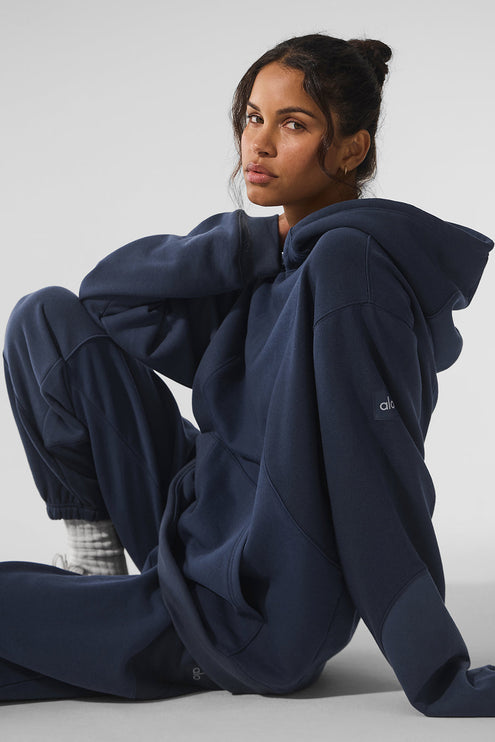 alo Women's Make Waves Hoodie - Navy Tonal