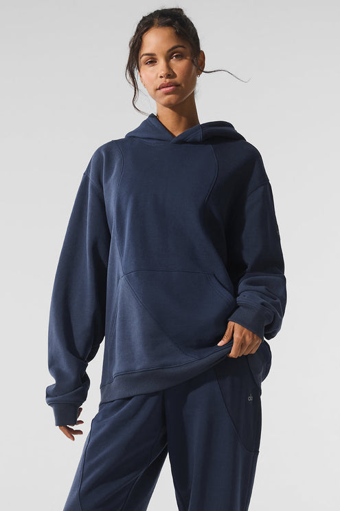 alo Women's Make Waves Hoodie - Navy Tonal