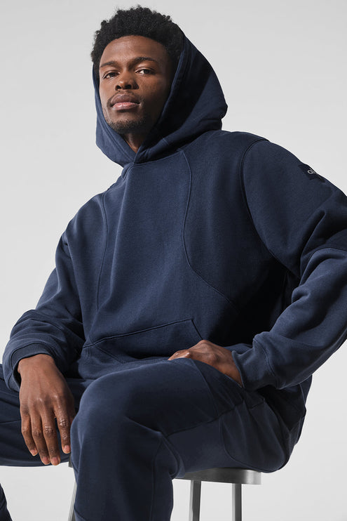 alo Men's Make Waves Hoodie - Navy Tonal