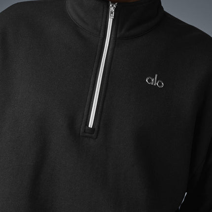 alo Men's Accolade 1/4 Zip Pullover - Black