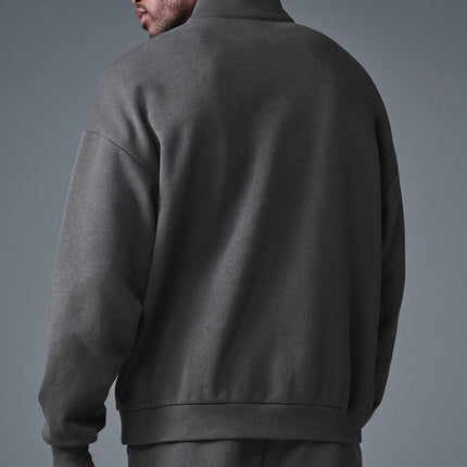 alo Men's Accolade 1/4 Zip Pullover - Anthracite