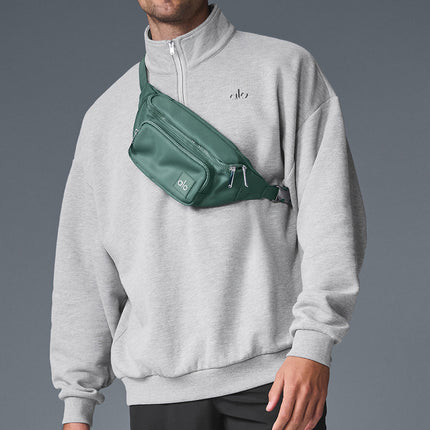 alo Men's Accolade 1/4 Zip Pullover - Athletic Heather Grey