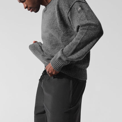 alo Men's New Class Cashmere Crewneck Sweater - Platinum Grey