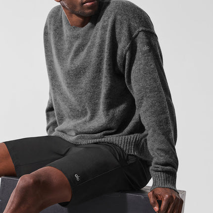 alo Men's New Class Cashmere Crewneck Sweater - Platinum Grey