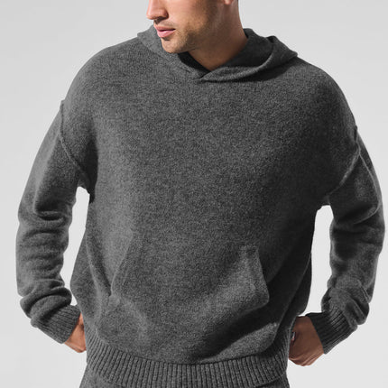 alo Men's New Class Cashmere Hoodie - Platinum Grey