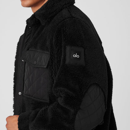 alo Men's Sherpa Edge Shacket - Black