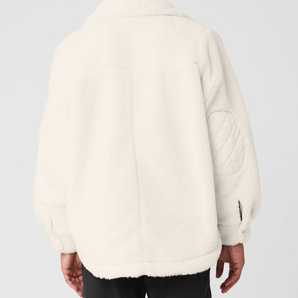 alo Men's Sherpa Edge Shacket - Ivory