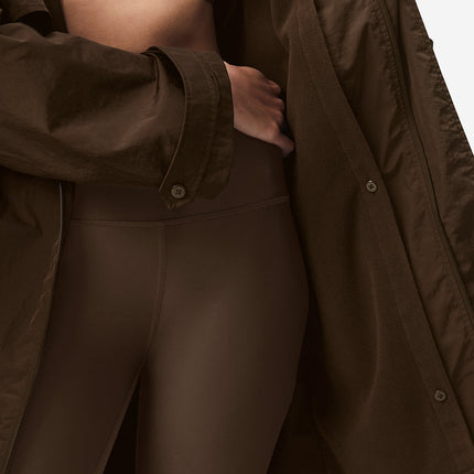 alo Women's Crinkle On The Move Trench Espresso