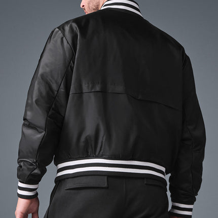 alo Men's Afterglow Varsity Jacket - Black