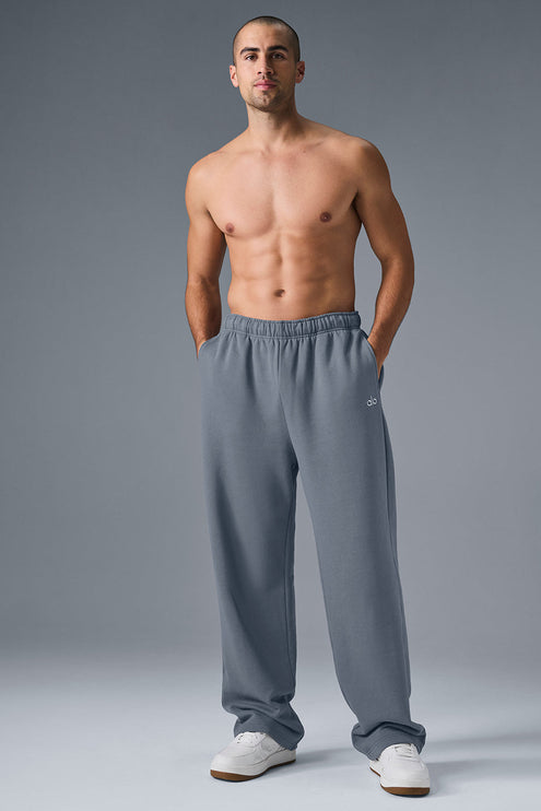 alo Men's Accolade Straight Leg Sweatpant - Steel Grey