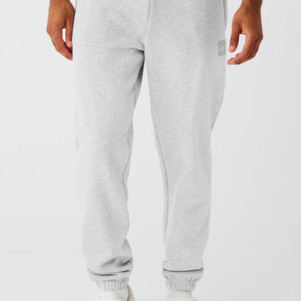 alo Men's Cuffed Renown Heavy Weight Sweatpant - Athletic Heather Grey