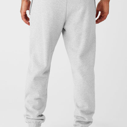 alo Men's Cuffed Renown Heavy Weight Sweatpant - Athletic Heather Grey