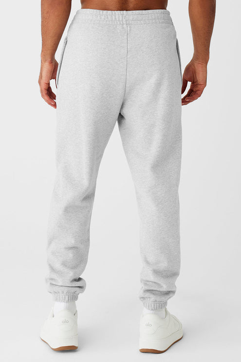 alo Men's Cuffed Renown Heavy Weight Sweatpant - Athletic Heather Grey