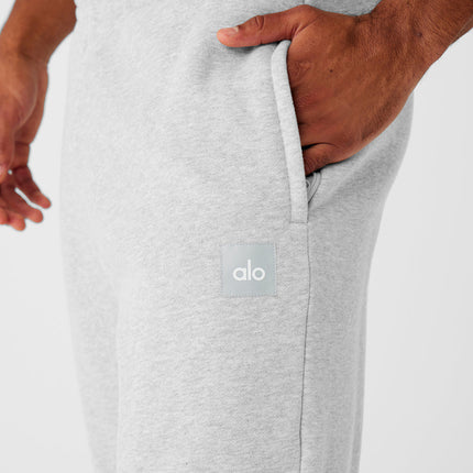 alo Men's Cuffed Renown Heavy Weight Sweatpant - Athletic Heather Grey
