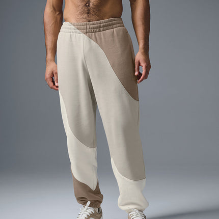 alo Men's Make Waves Sweatpant - Ivory/Bone/Gravel