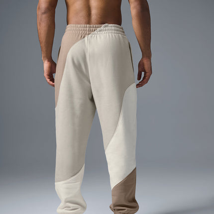 alo Men's Make Waves Sweatpant - Ivory/Bone/Gravel