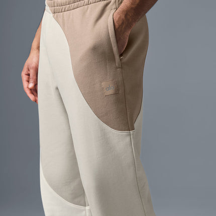 alo Men's Make Waves Sweatpant - Ivory/Bone/Gravel