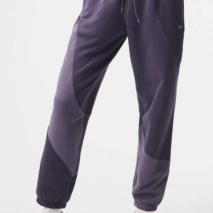 alo Women's Make Waves Sweatpant - Italian Plum Tonal