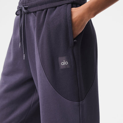 alo Women's Make Waves Sweatpant - Italian Plum Tonal