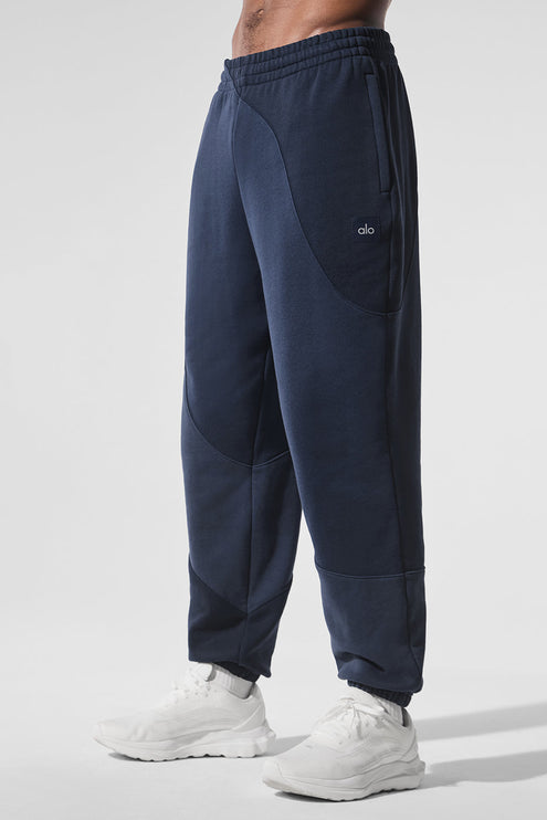 alo Men's Make Waves Sweatpant - Navy Tonal