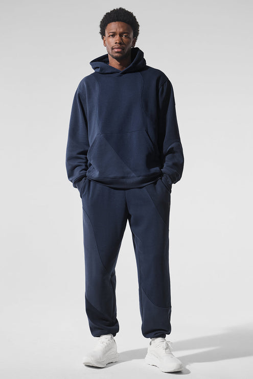 alo Men's Make Waves Sweatpant - Navy Tonal