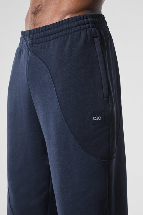 alo Men's Make Waves Sweatpant - Navy Tonal