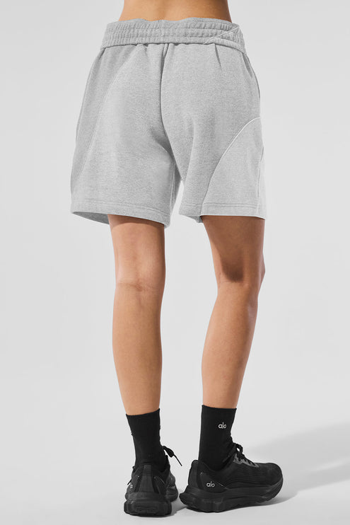 alo Women's 7" Make Waves Short - Athletic Heather Grey Tonal