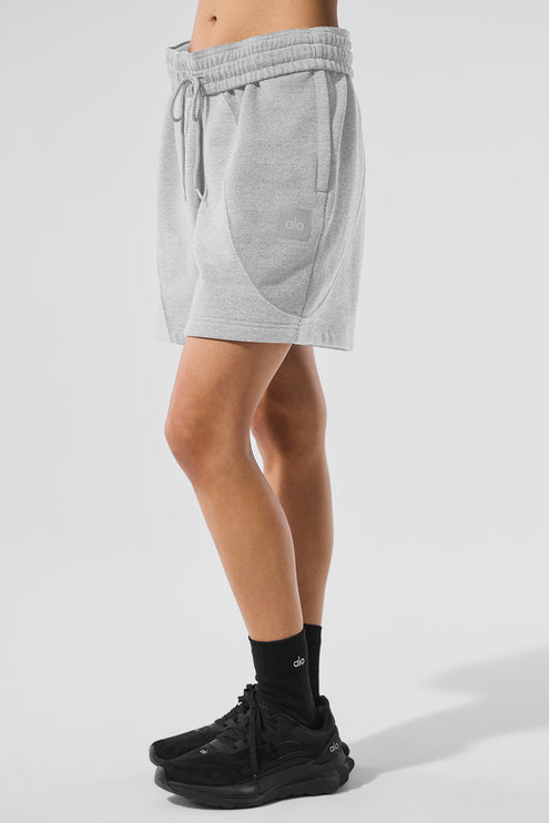 alo Women's 7" Make Waves Short - Athletic Heather Grey Tonal