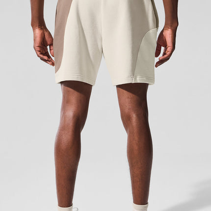 alo Men's 7" Make Waves Short - Ivory/Bone/Gravel