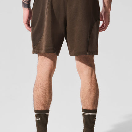 alo Men's 7" Make Waves Short - Espresso Tonal