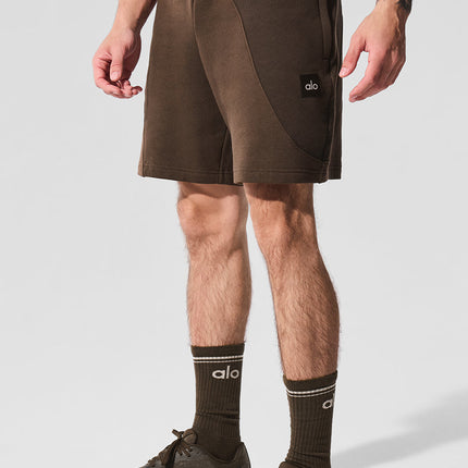 alo Men's 7" Make Waves Short - Espresso Tonal