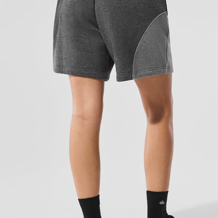 alo Women's 7" Make Waves Short - Dark Heather Grey Tonal