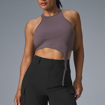 alo Women's Alosoft Ribbed Revelation Tank - Raisinette