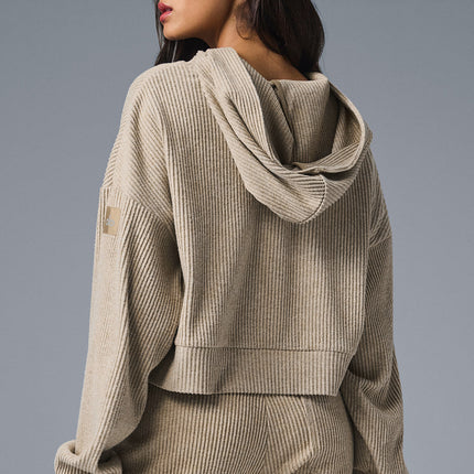 alo Women's Muse Hoodie - Gravel Heather