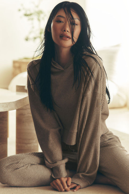 alo Women's Muse Hoodie - Gravel Heather