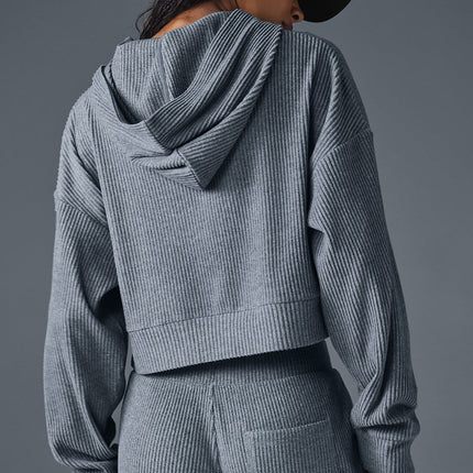 alo Women's Muse Hoodie - Steel Grey Heather