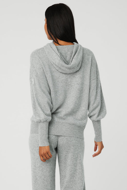 alo Women's Cashmere Jet Set Hoodie - Dove Grey Heather
