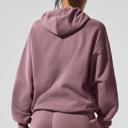 alo Women's Accolade Hoodie Smoky Quartz