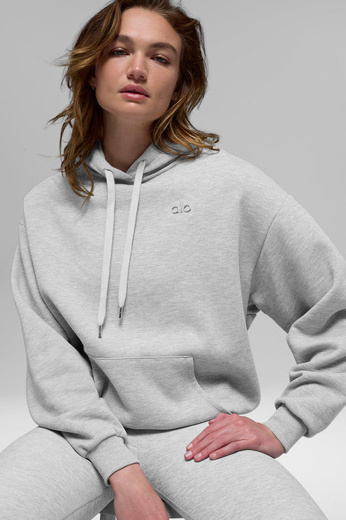alo Women's Accolade Hoodie Athletic Heather Grey