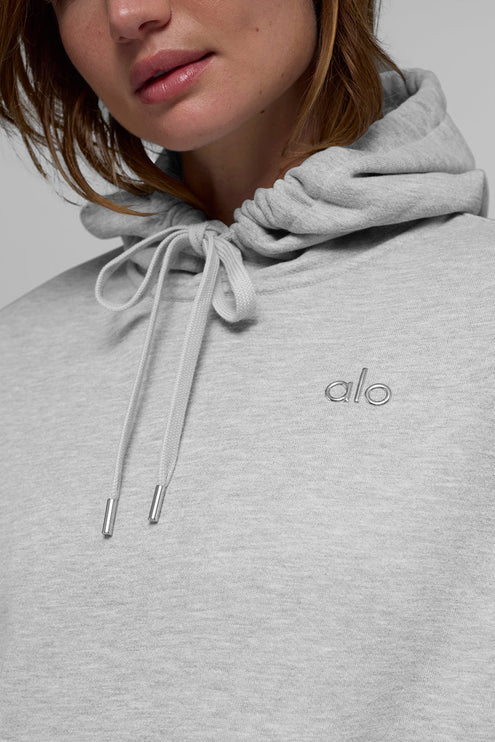 alo Women's Accolade Hoodie Athletic Heather Grey
