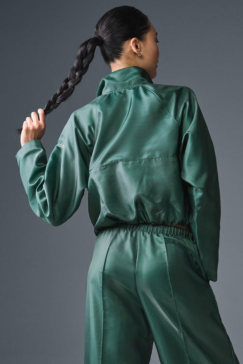 alo Women's Cropped Afterglow Pullover - Winter Ivy