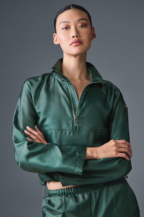 alo Women's Cropped Afterglow Pullover - Winter Ivy