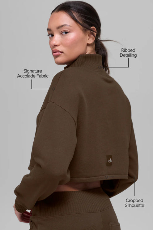 alo Women's Cropped Serenity Coverup Espresso