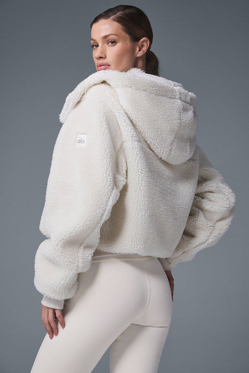 alo Women's Foxy Sherpa Jacket - Ivory