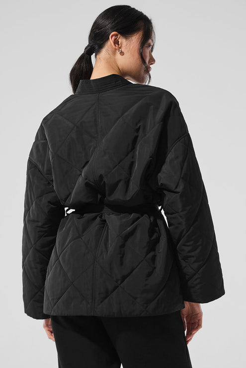 alo Women's Urbanite Wrap Puffer - Black