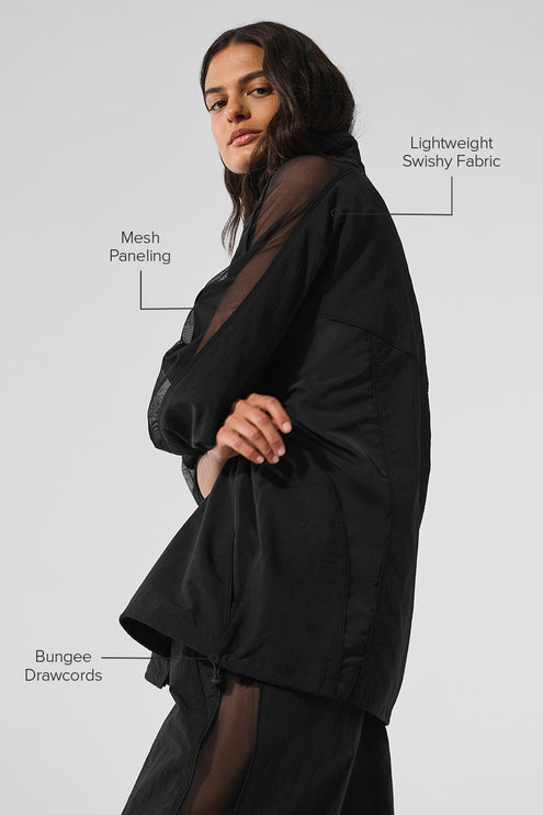 alo Women's Origin Full-Zip Track Jacket - Black