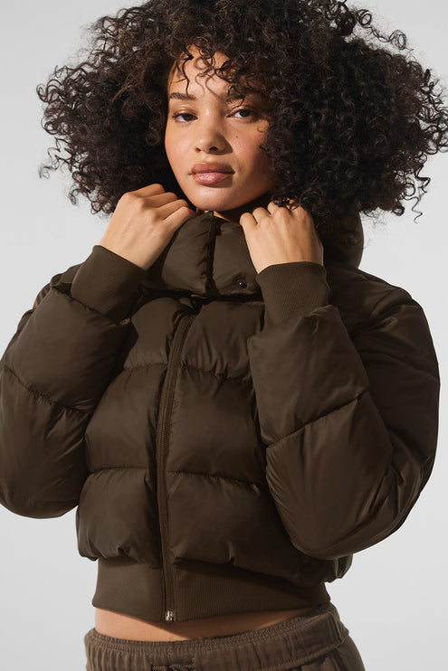 alo Women's Foxy Puffer Jacket Espresso