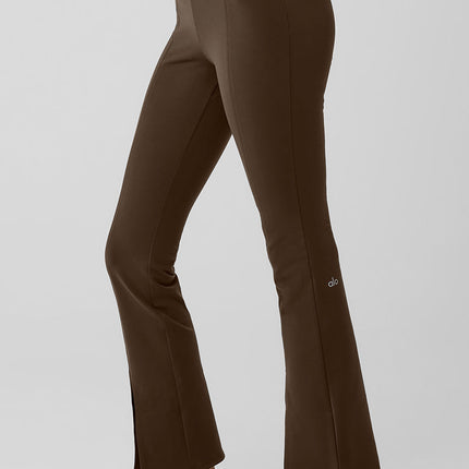 alo Women's Airbrush High-Waist 7/8 Flutter Legging - Espresso